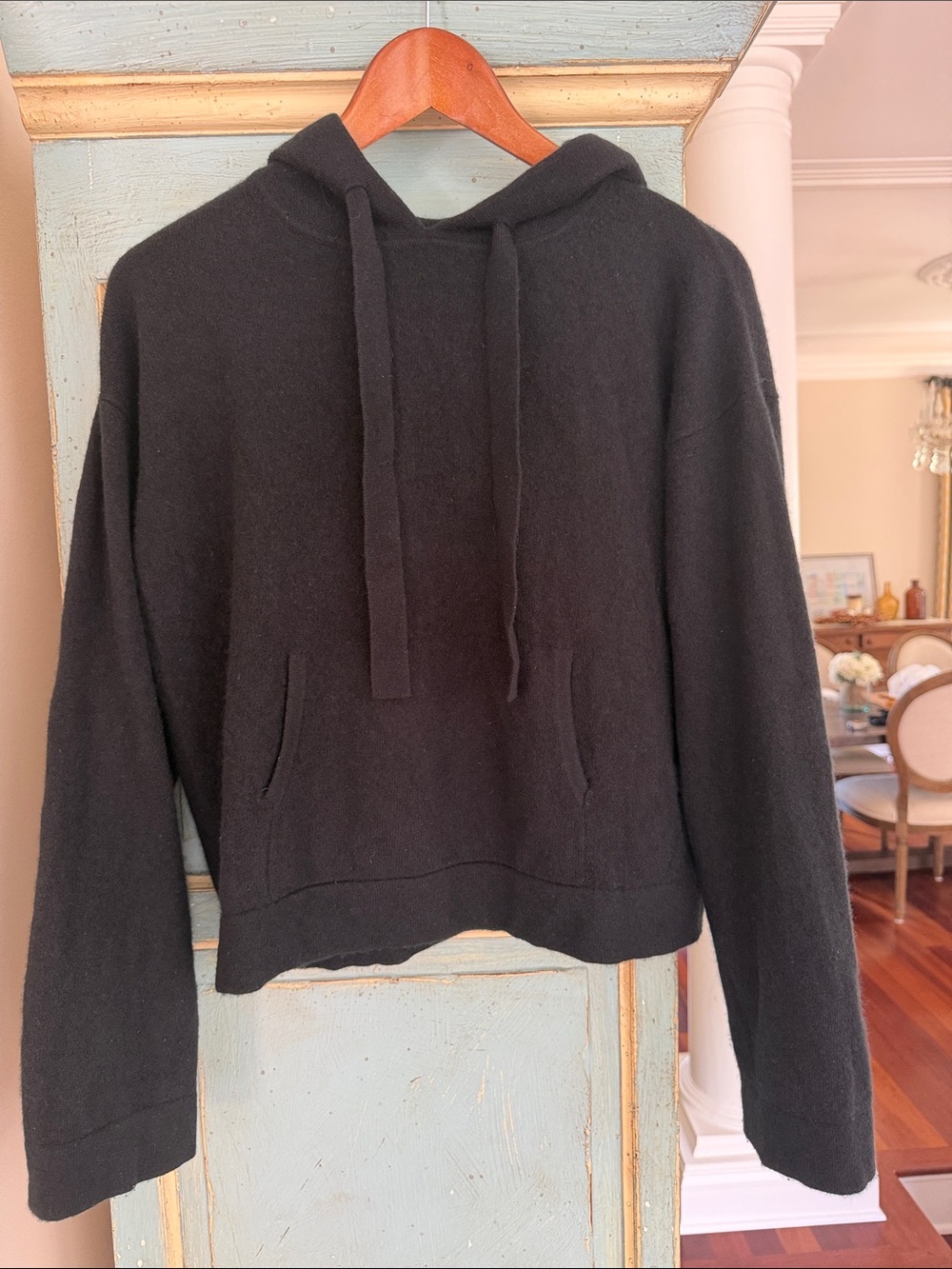 NAADAM Black 100% Cashmere Pullover Hoodie Sweater M